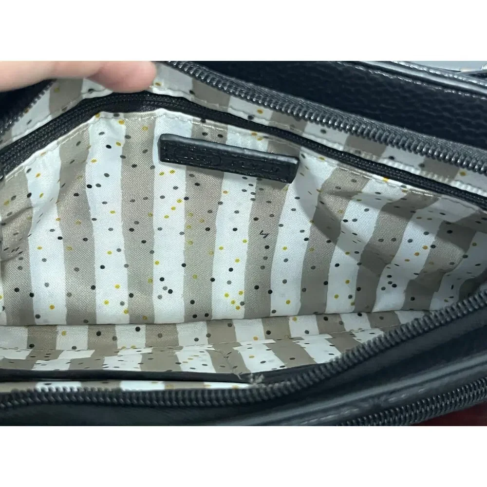 Lug Flyer Vegan Leather Crossbody Shoulder Bag Purse Black NWT RFID Commuter